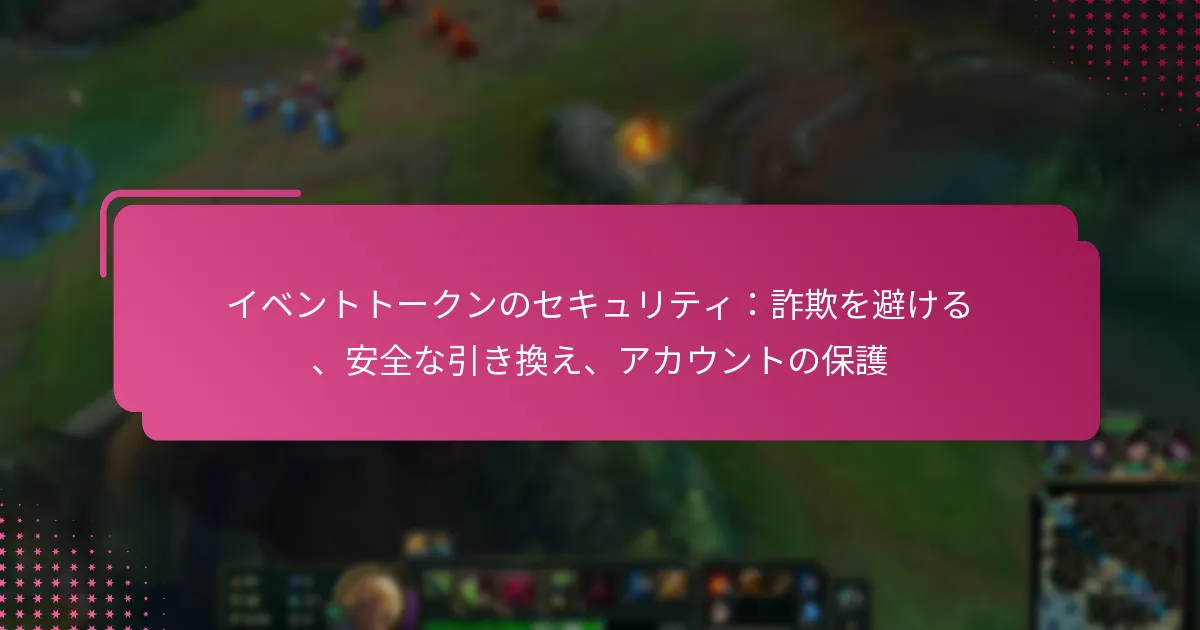 イベントトークンのセキュリティ：詐欺を避ける、安全な引き換え、アカウントの保護