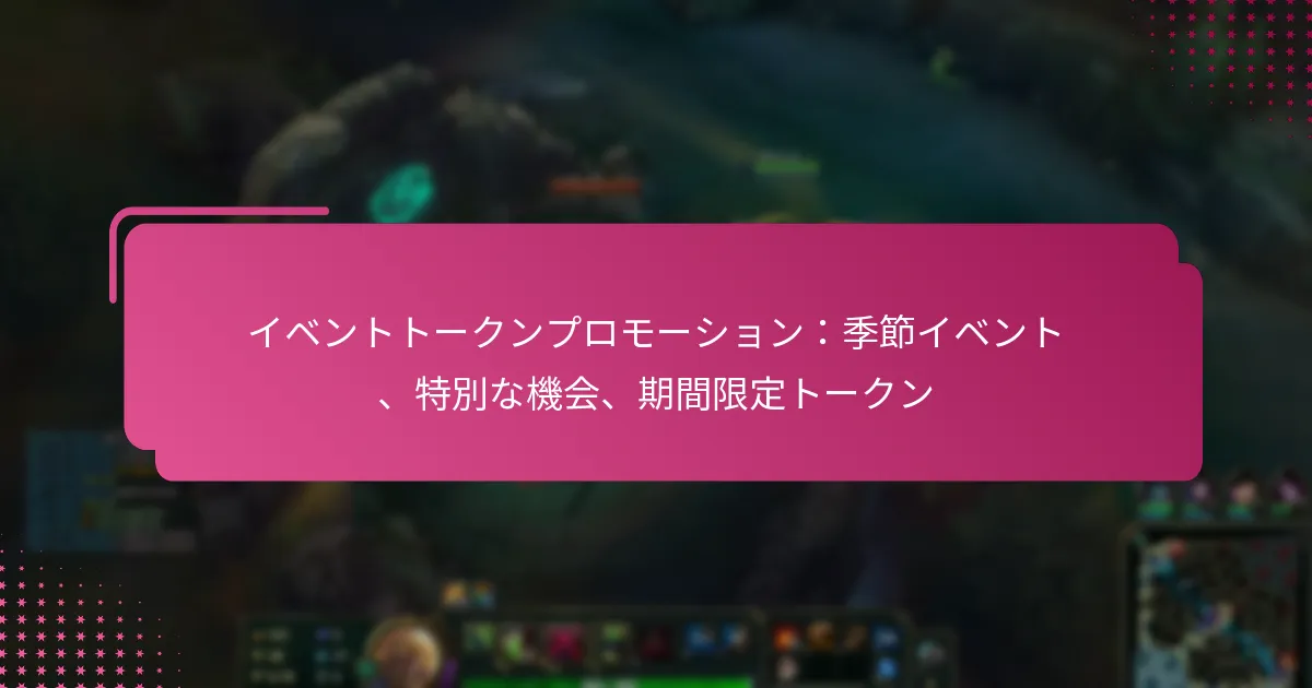 イベントトークンプロモーション：季節イベント、特別な機会、期間限定トークン