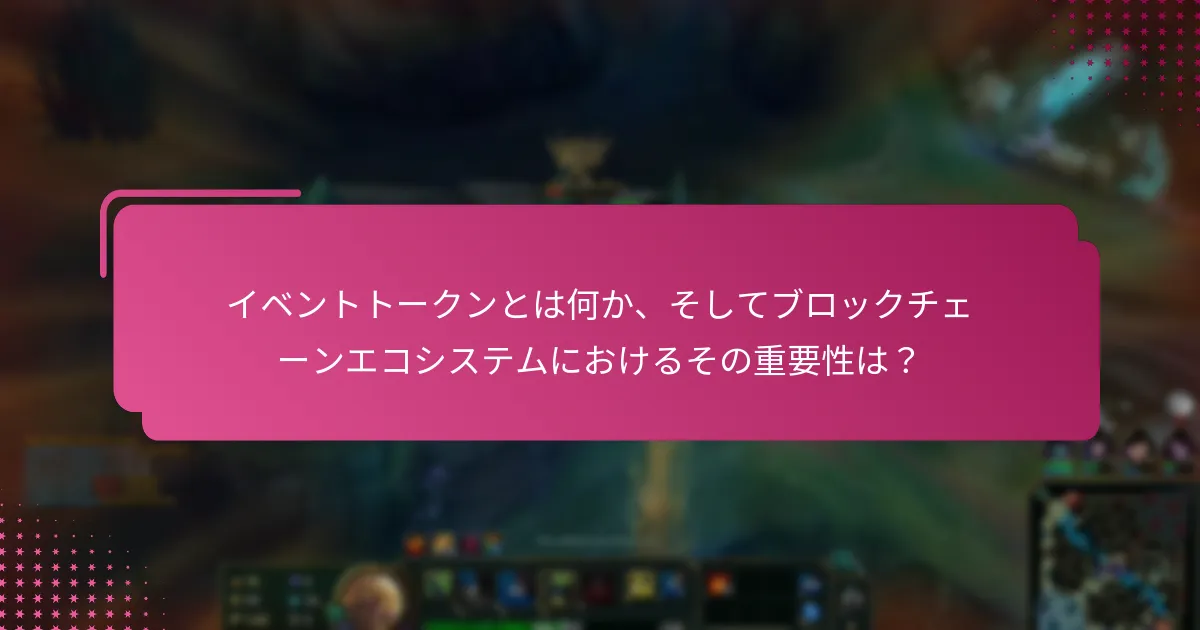 コミュニティで認知されたイベントトークンはどれですか？